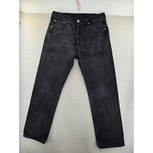 Vintage Levis 501 Jeans Mens 34x30 Fits 32x30" Black Straight Leg Made USA 90s